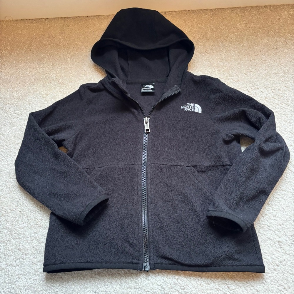 The North Face Kids Black Fleece Full Zip Hoodie Jacket Size 4 Kids